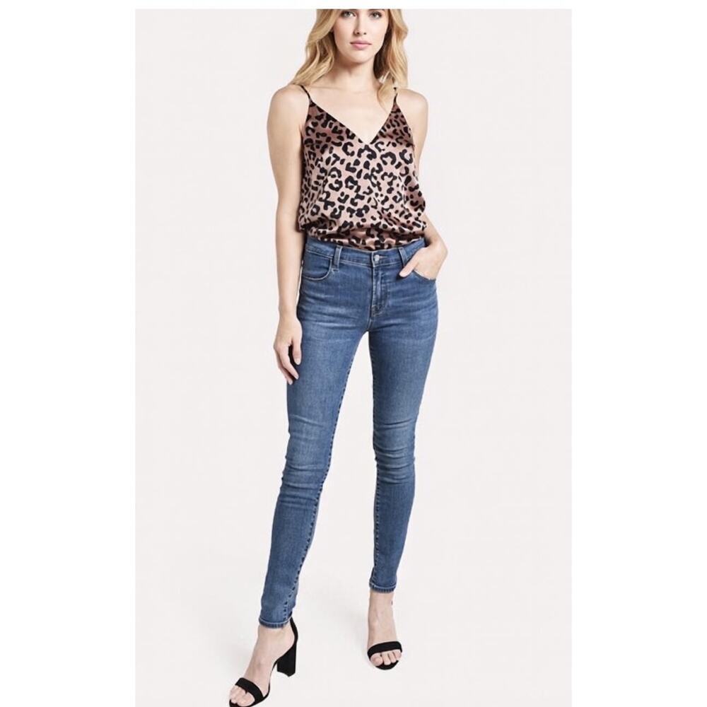 CAMI NYC Leopard Pr Silk Cami‎ Tank Top L Y2K Animal Print Luxury 100% Silk